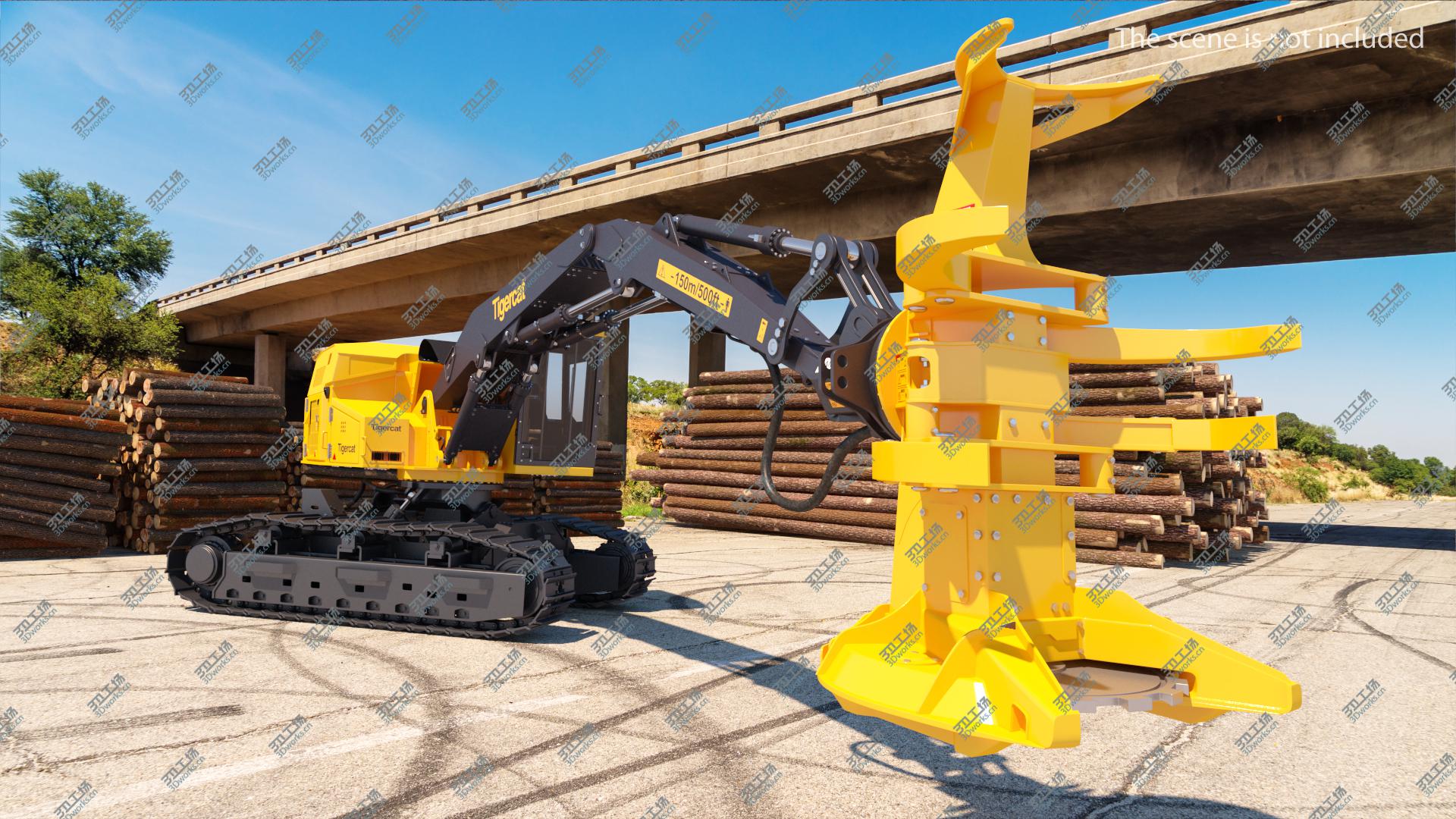 images/goods_img/20210319/3D Tigercat 855D Tracked Feller Buncher Rigged/2.jpg